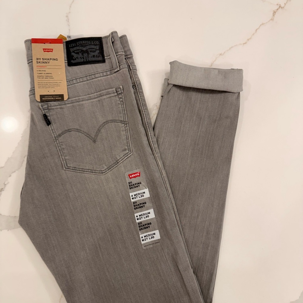 Levi's Light Gray Shaping Skinny Jeans